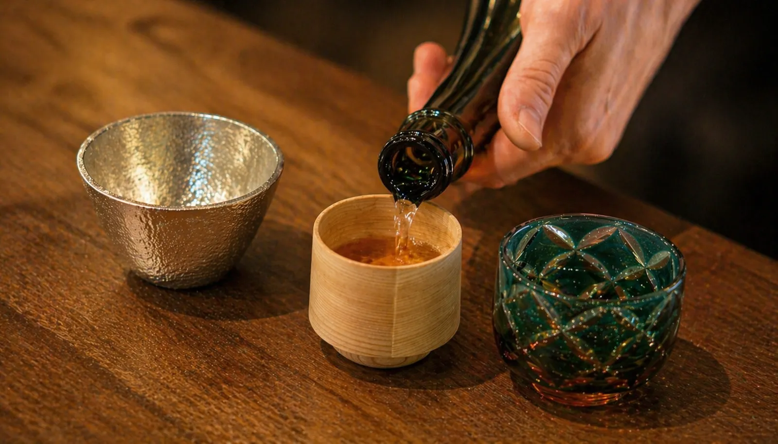 日本酒テイスティング体験(酒器で味わいの違いを発見)