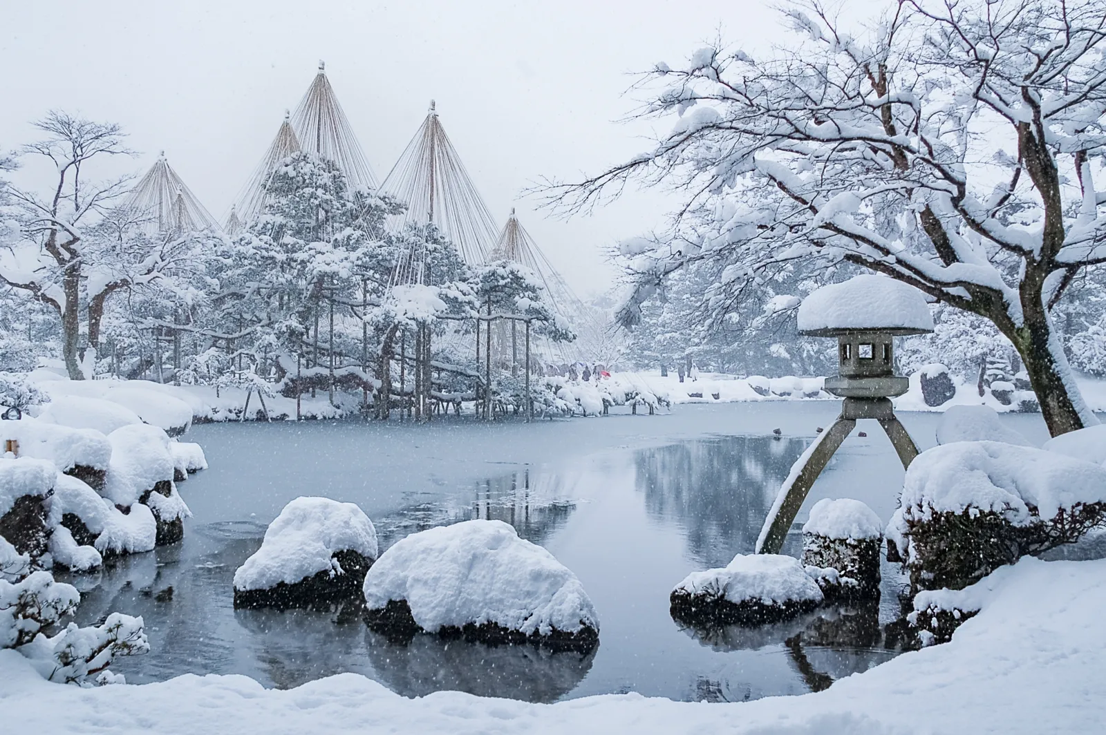 The traditional garden and natural scenery of Kenrokuen