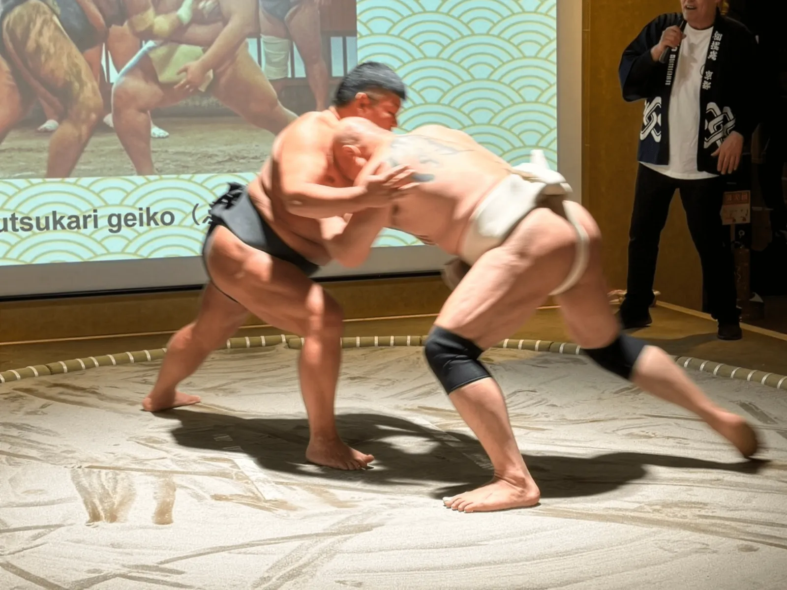 京都相撲体験:力士チャレンジと食事付き